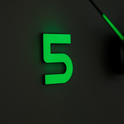Reloj de Pared Fluorescente 3D DIY Números Grandes