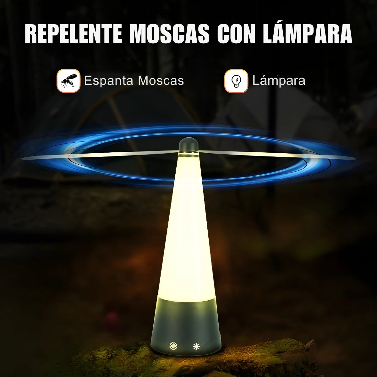 Repelente Espanta Mosca Portátil Recargable con Luz