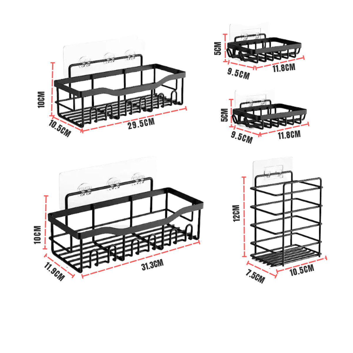 Set 5 Organizadores de Baño Cocina