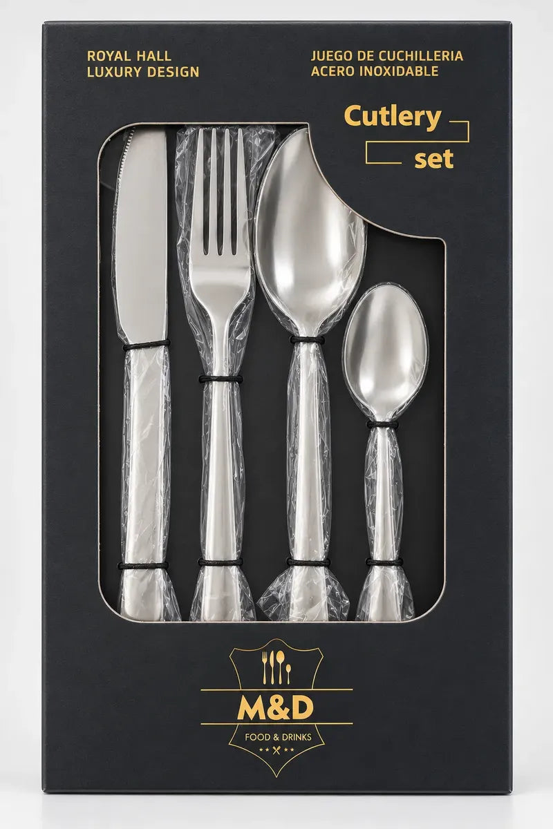 Set de Cuchillería 24 Piezas de Acero Inoxidable – Servicio para 6 Personas