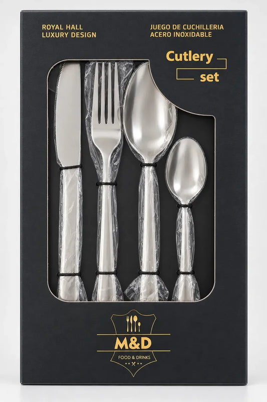 Set de cuchillería de acero inoxidable 24 piezas