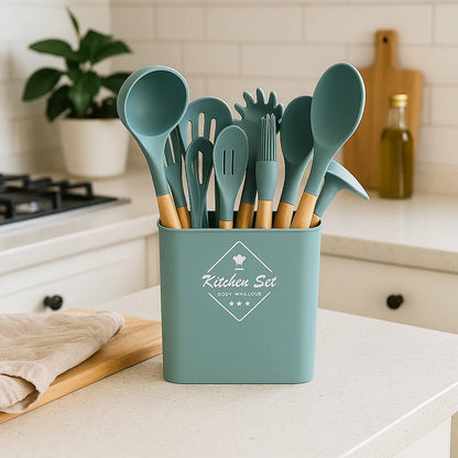 Set de Utensilios de Cocina de Silicona 12Pcs: Completa tu Cocina con Estilo y Funcionalidad
