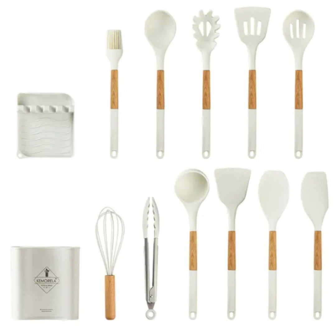 Set de Utensilios de Cocina de Silicona 13Pcs: Completa tu Cocina con Elegancia y Funcionalidad