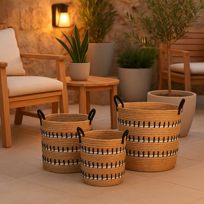 Set de Cestas de Organización de Fibras Naturales: Orden y Estilo para Tu Hogar