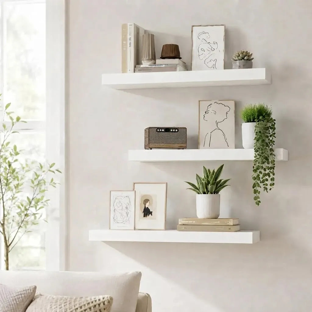 Repisas Flotantes Para Pared 40x15cm – Diseño Moderno y Minimalista