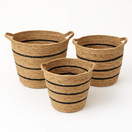 Set de 3 Cestas de Organización Rústicas y Elegantes