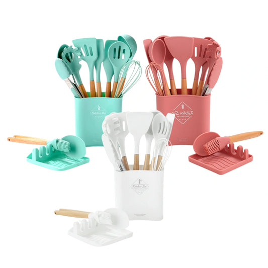 Set de Utensilios de Cocina de Silicona 13Pcs: Completa tu Cocina con Elegancia y Funcionalidad