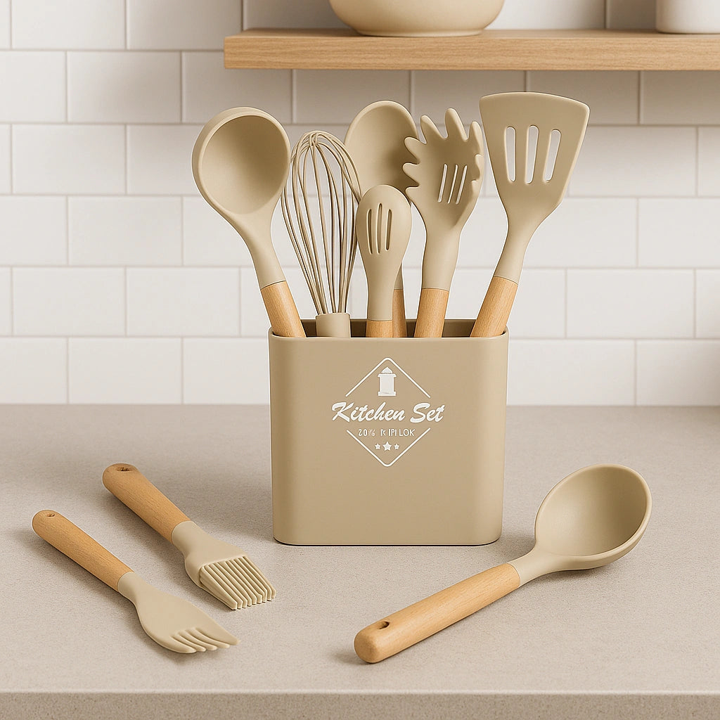 Set de Utensilios de Cocina de Silicona 12Pcs: Completa tu Cocina con Estilo y Funcionalidad