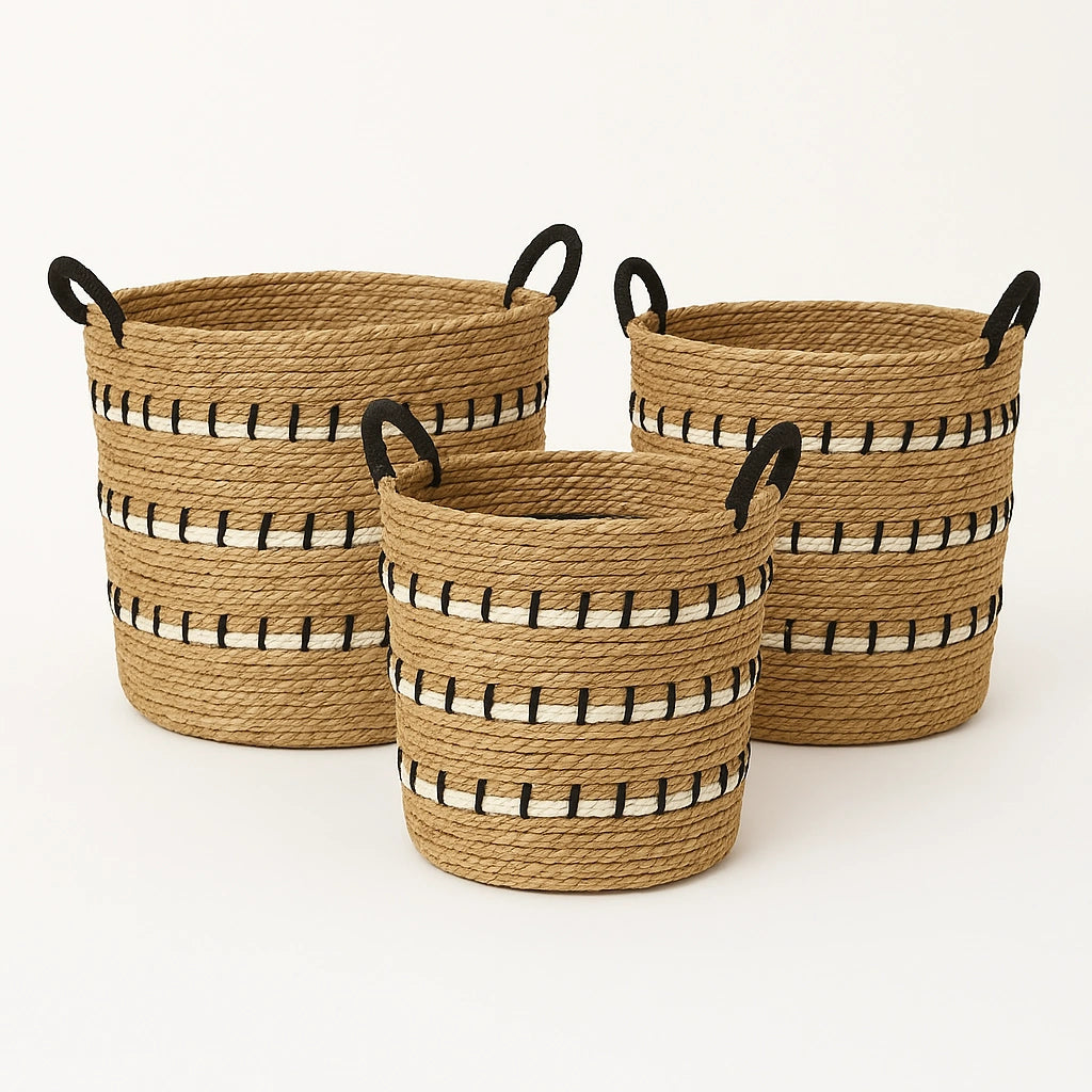 Set de Cestas de Organización de Fibras Naturales: Orden y Estilo para Tu Hogar