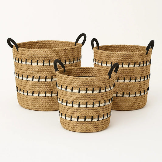 Set de Cestas de Organización de Fibras Naturales: Orden y Estilo para Tu Hogar