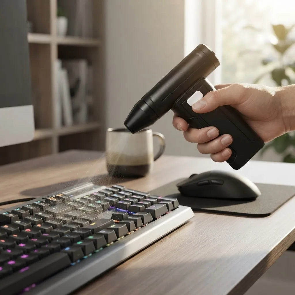 Soplador de aire USB portátil recargable – detalle de terminaciones