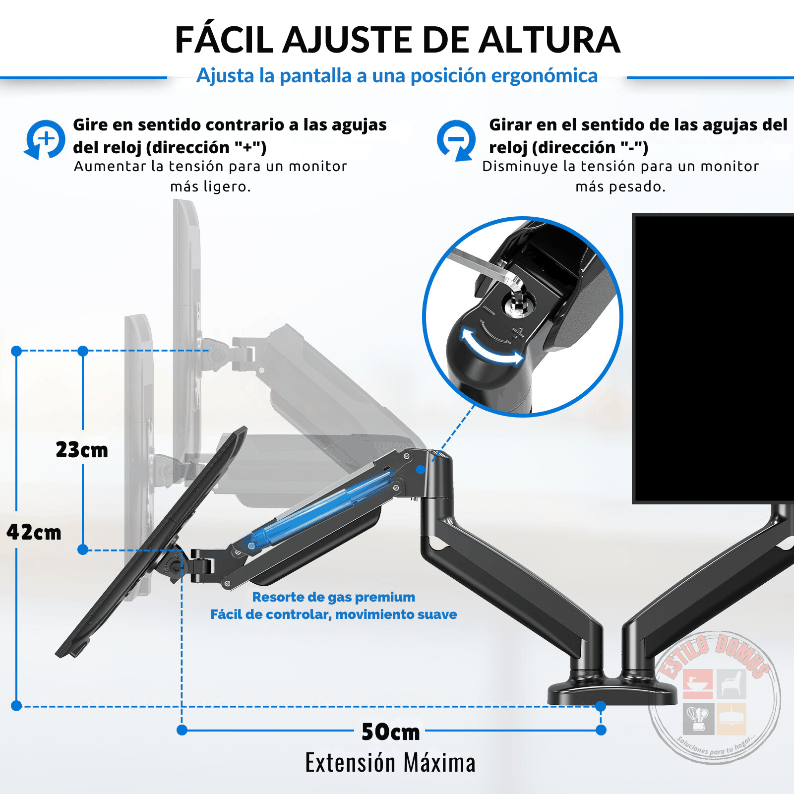 Soporte Doble Monitor Escritorio Soporte Doble Brazo
