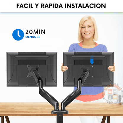 Soporte Doble Monitor Escritorio Soporte Doble Brazo Gamer