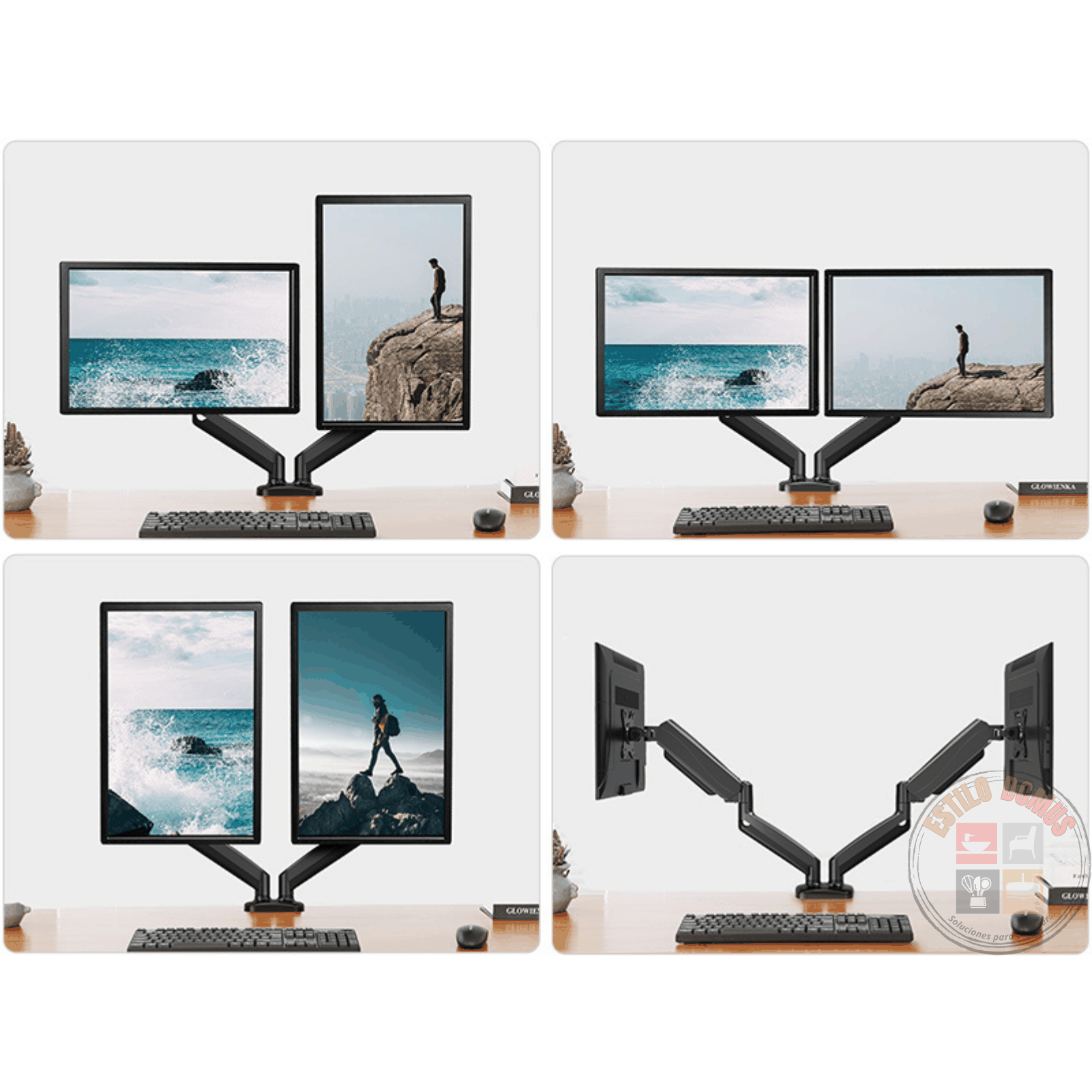 Soporte Doble Monitor Escritorio Soporte Doble Brazo