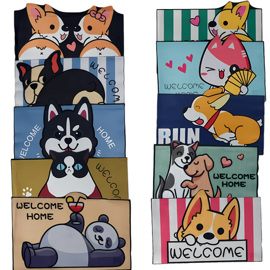 Alfombras Limpia Pies Animalitos Kawai - Varios Diseños