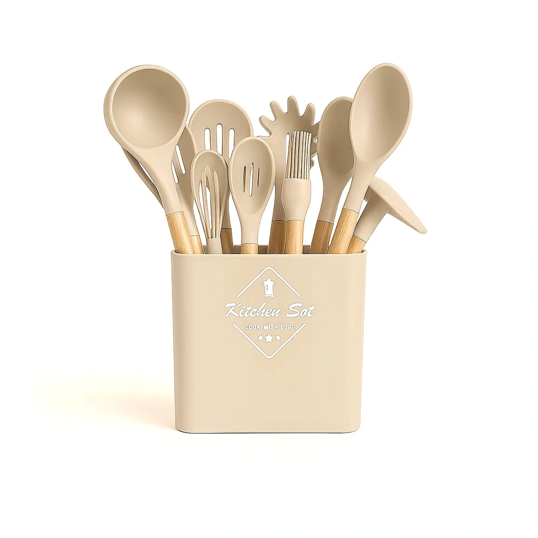Set de Utensilios de Cocina de Silicona 12Pcs: Completa tu Cocina con Estilo y Funcionalidad