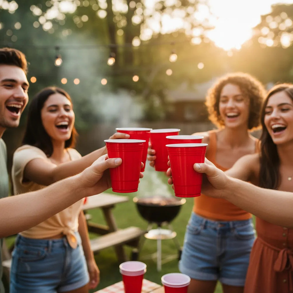 Vasos Plásticos Desechables Rojos 500 ml – Pack 50 Unidades