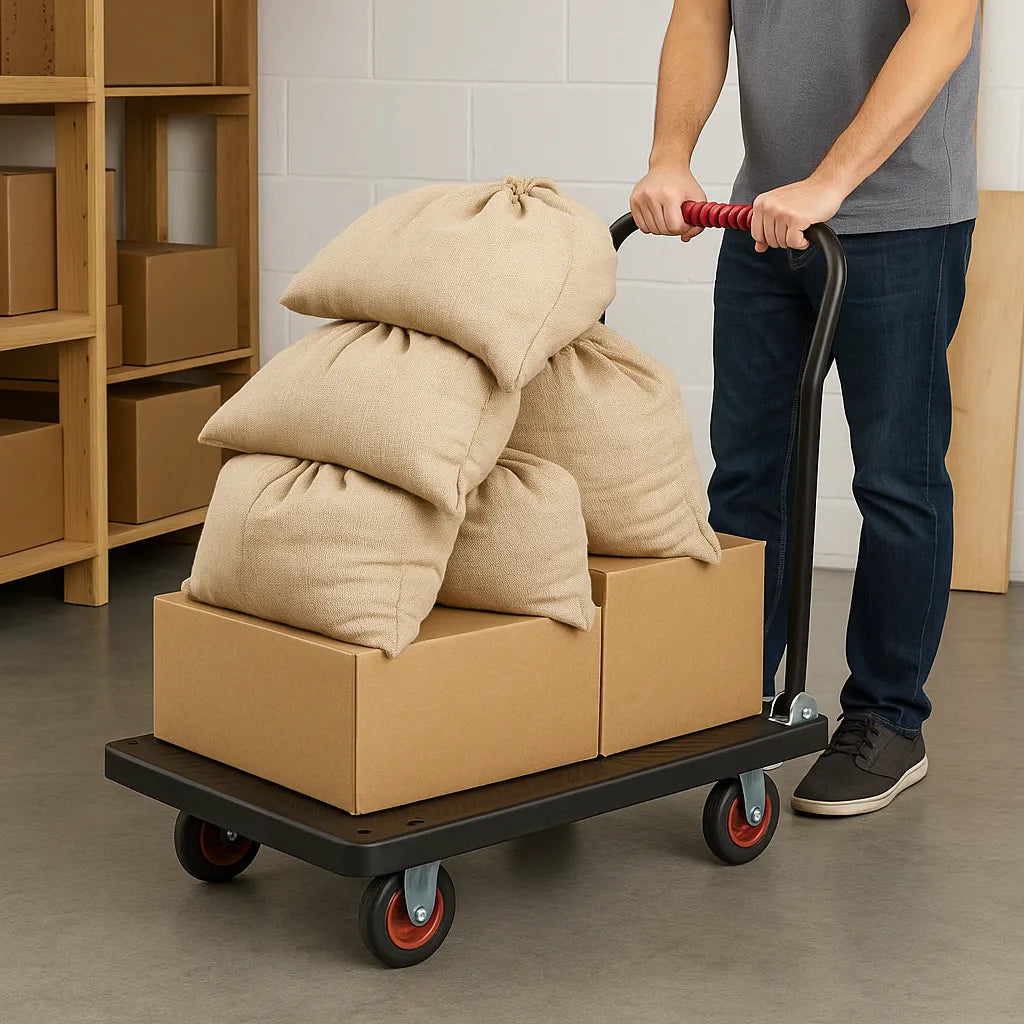 Carro Carga Yegua Plegable Plataforma Grande 300 Kg 4 Ruedas EstiloDomus