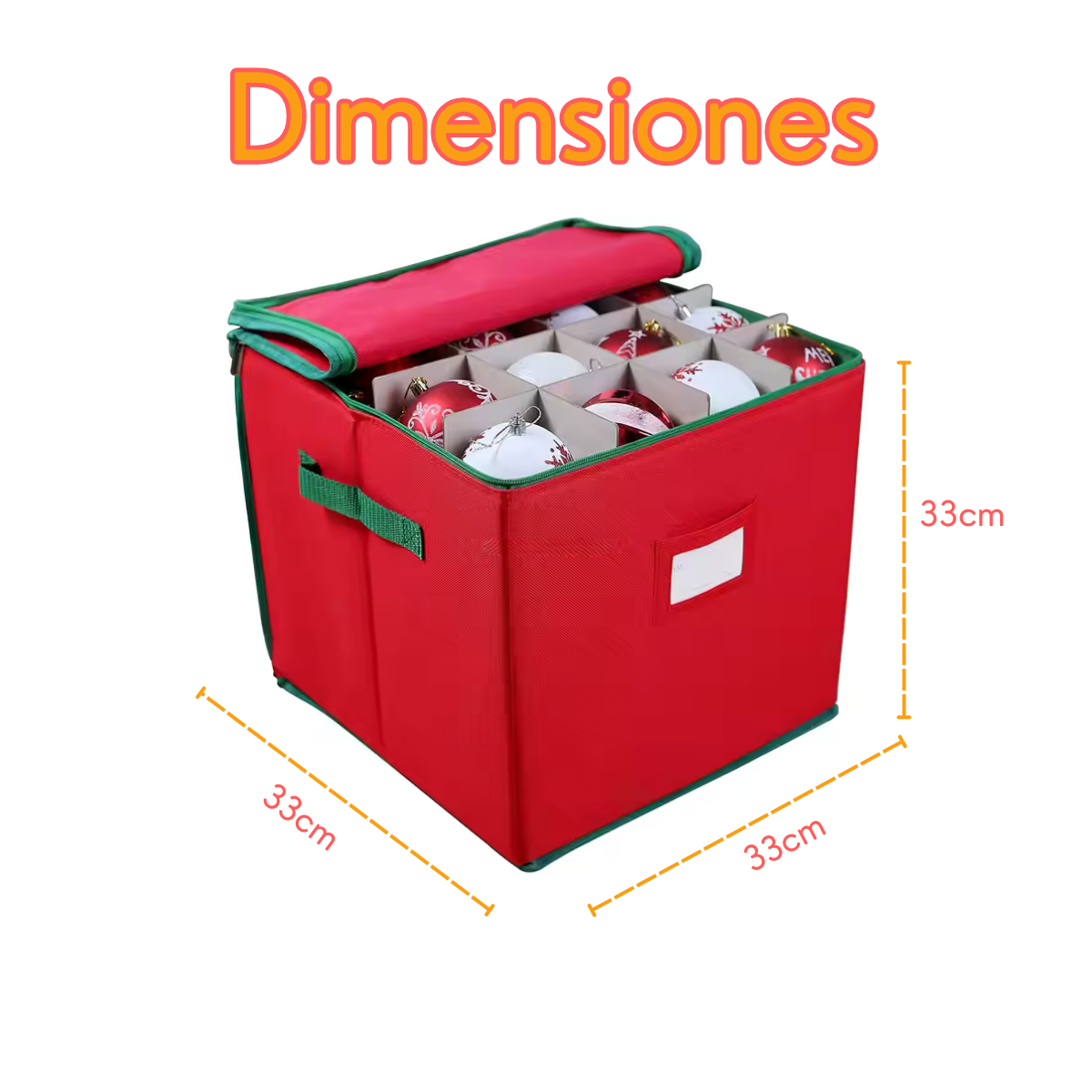 Caja Organizadora para Adornos Navideños – Protege y Organiza tus Decoraciones Festivas